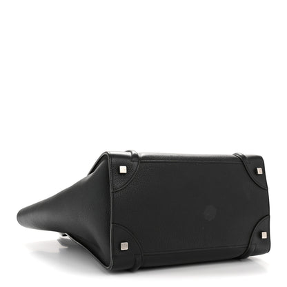 Celine Drummed Calfskin Mini Luggage Black 10 of 37