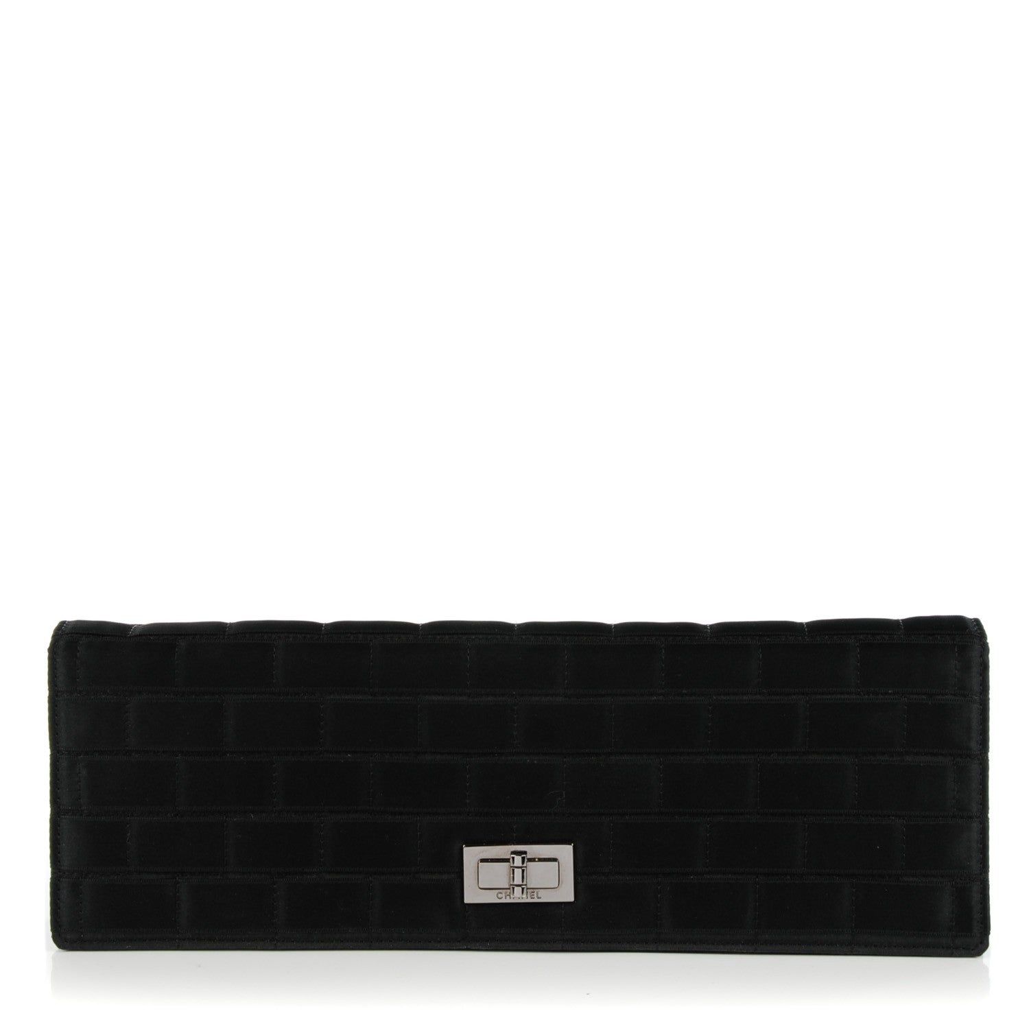 Chanel Satin Ribbon Evening Clutch Black 1 of 8