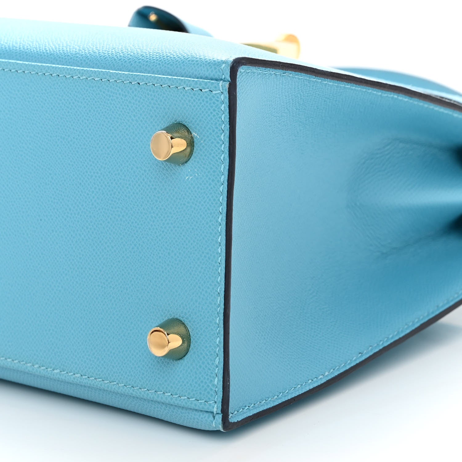 Hermes Madame Calfskin Kelly Sellier 25 Bleu du Nord 10 of 11