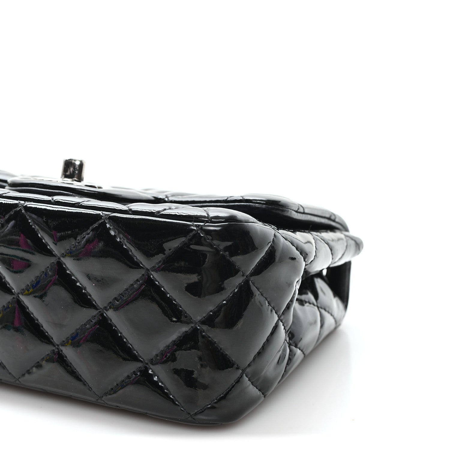 Chanel Patent Calfskin Quilted Mini Square Flap Black 10 of 11