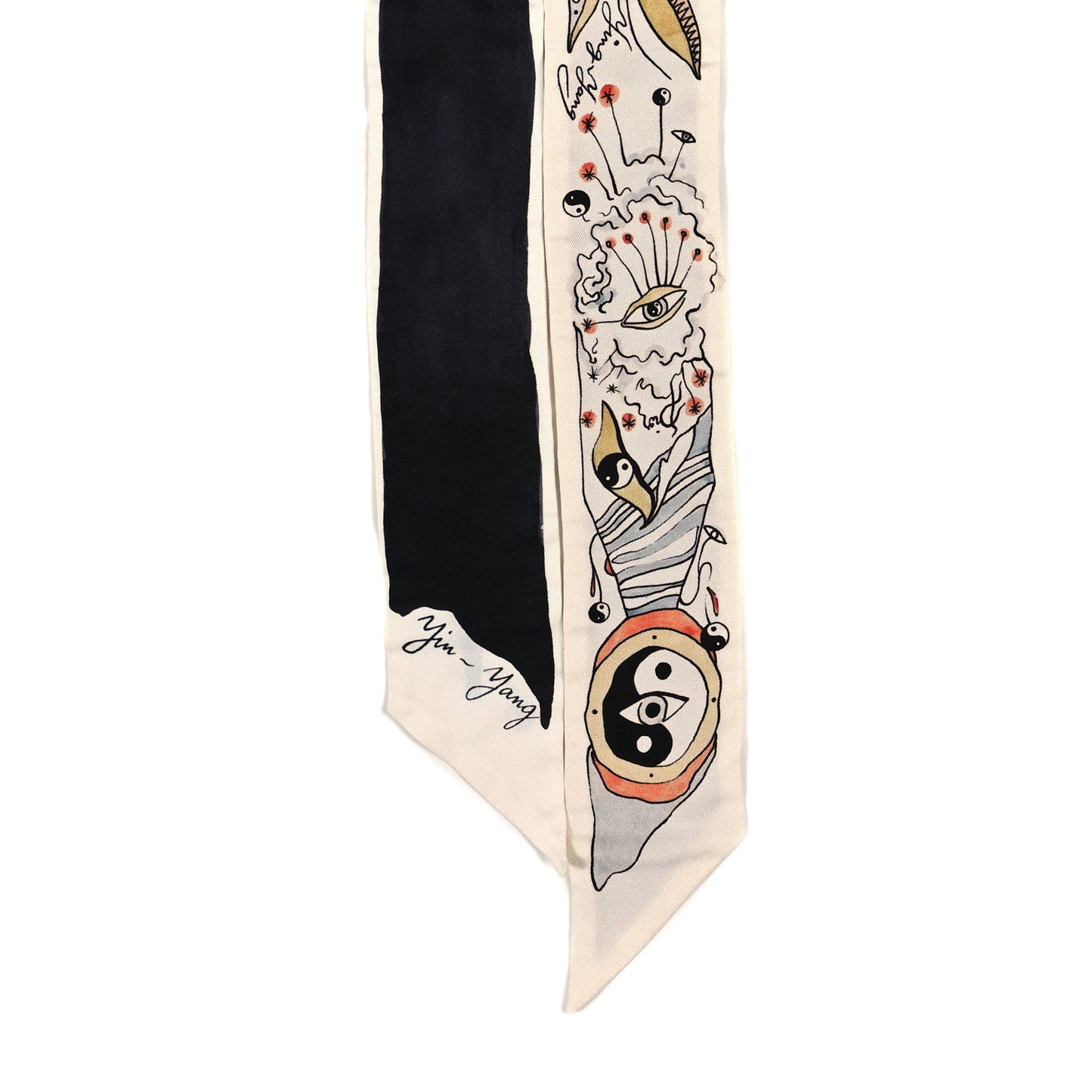 Silk Mitzah ABCDior Y Yin Yang Scarf Multicolor