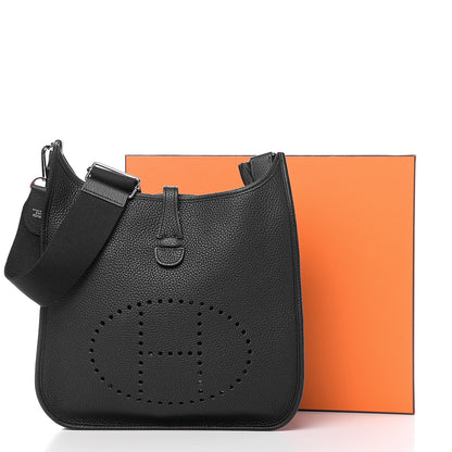 Hermes Taurillon Clemence Evelyne III PM Black 10 of 10