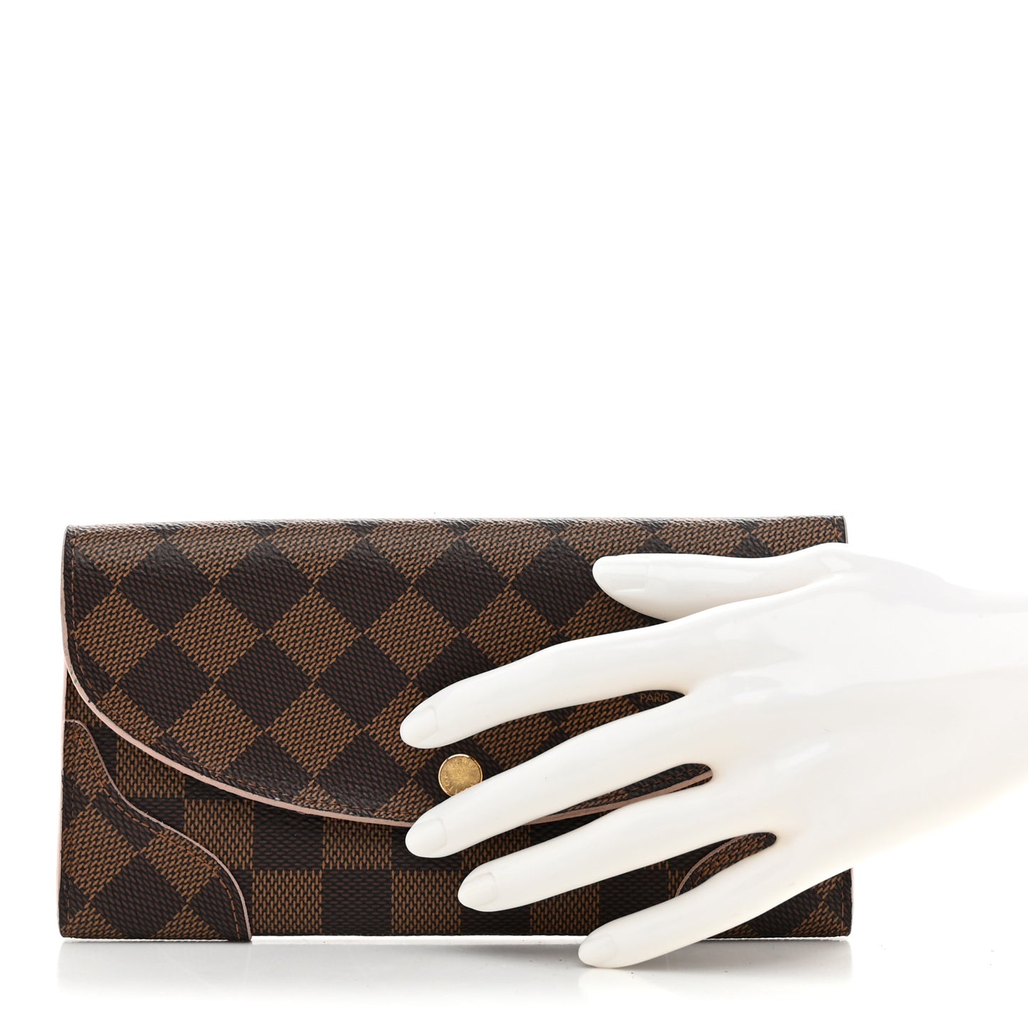 Damier Ebene Caissa Wallet Rose Ballerine