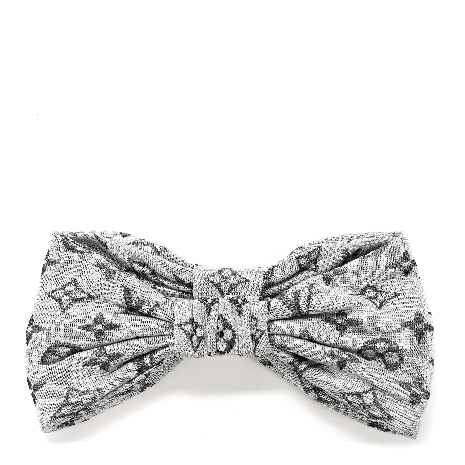 Louis Vuitton Silk Monogram LV Pool Party Turban Headband Argent 3 of 5