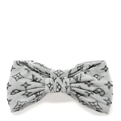 Louis Vuitton Silk Monogram LV Pool Party Turban Headband Argent 3 of 5