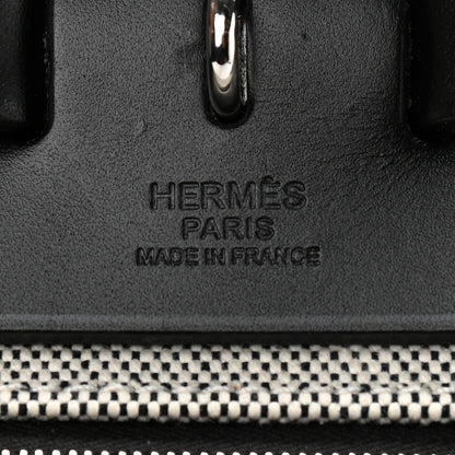 Hermes Toile H Berline Vache Hunter Herbag Zip PM 31 Black Ecru 7 of 11