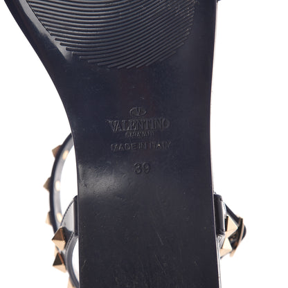 Valentino Garavani PVC Jelly Rockstud Caged Sandals 39 Blue 6 of 7