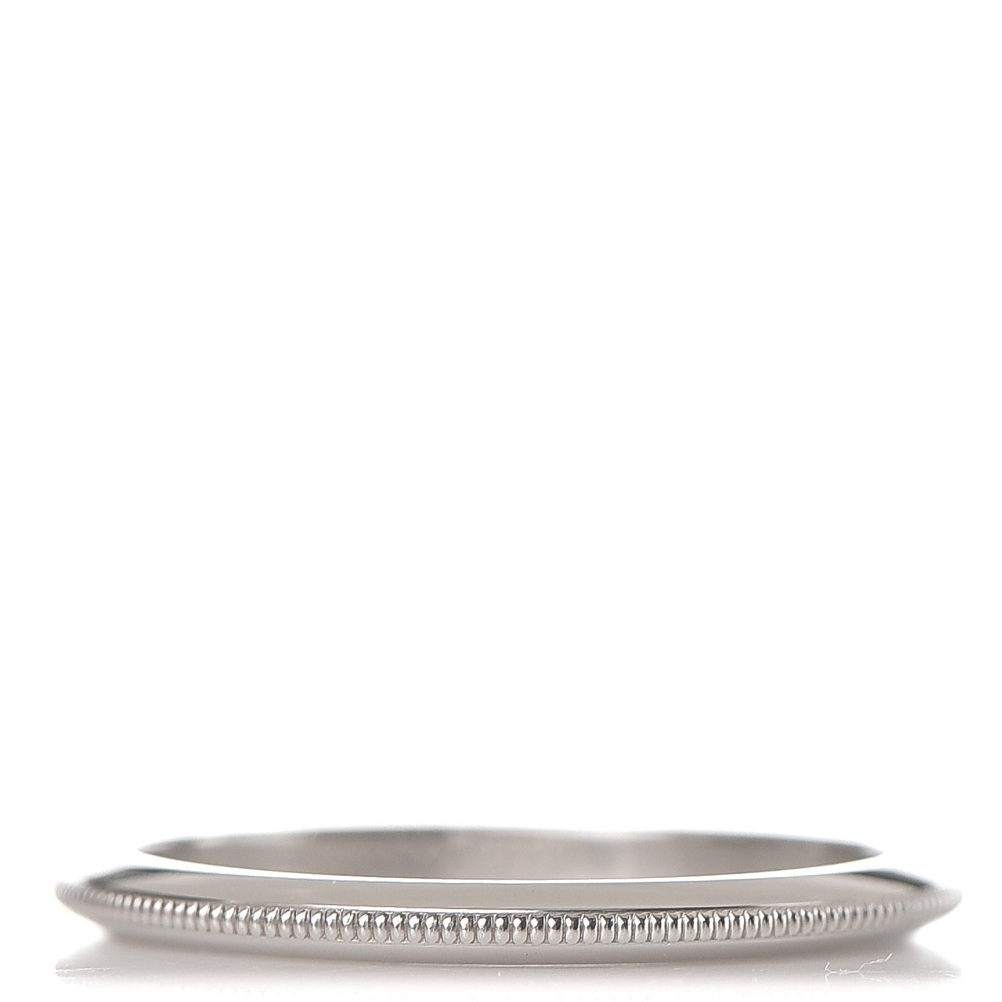 Platinum Milgrain Band Ring 4.5