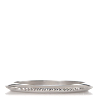 Tiffany Platinum Milgrain Band Ring 4.5 1 of 3
