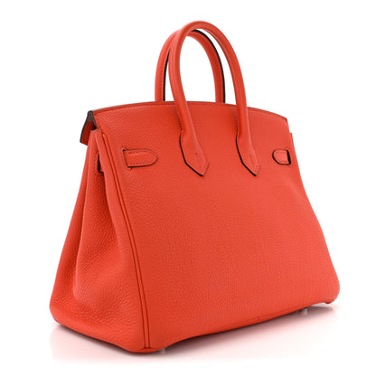 Hermes Togo Birkin 25 Orange Poppy 3 of 13