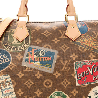 Louis Vuitton Monogram Hotel Labels Speedy Bandouliere 30 7 of 12