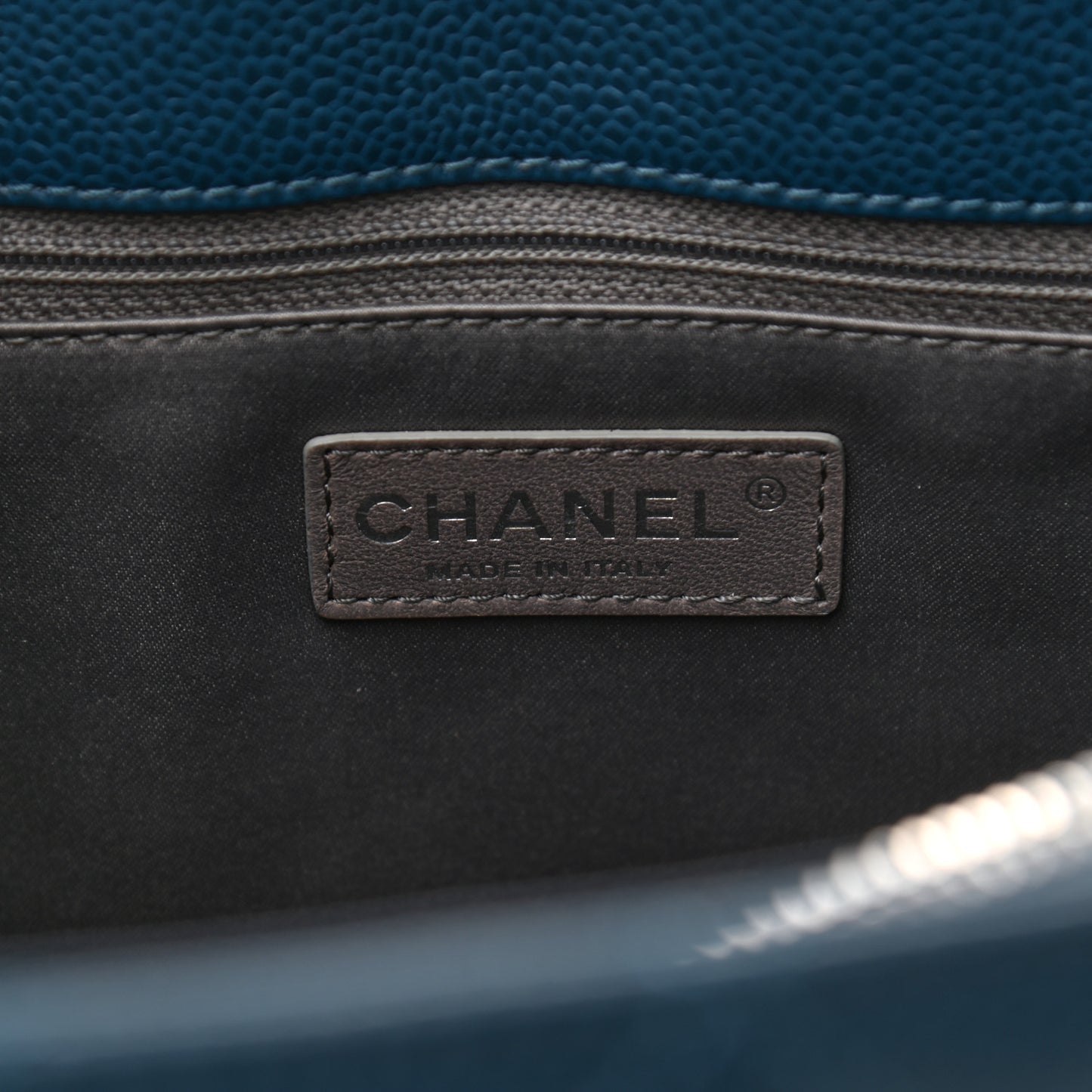 Caviar Quilted Grand Shopping Tote GST Dark Blue