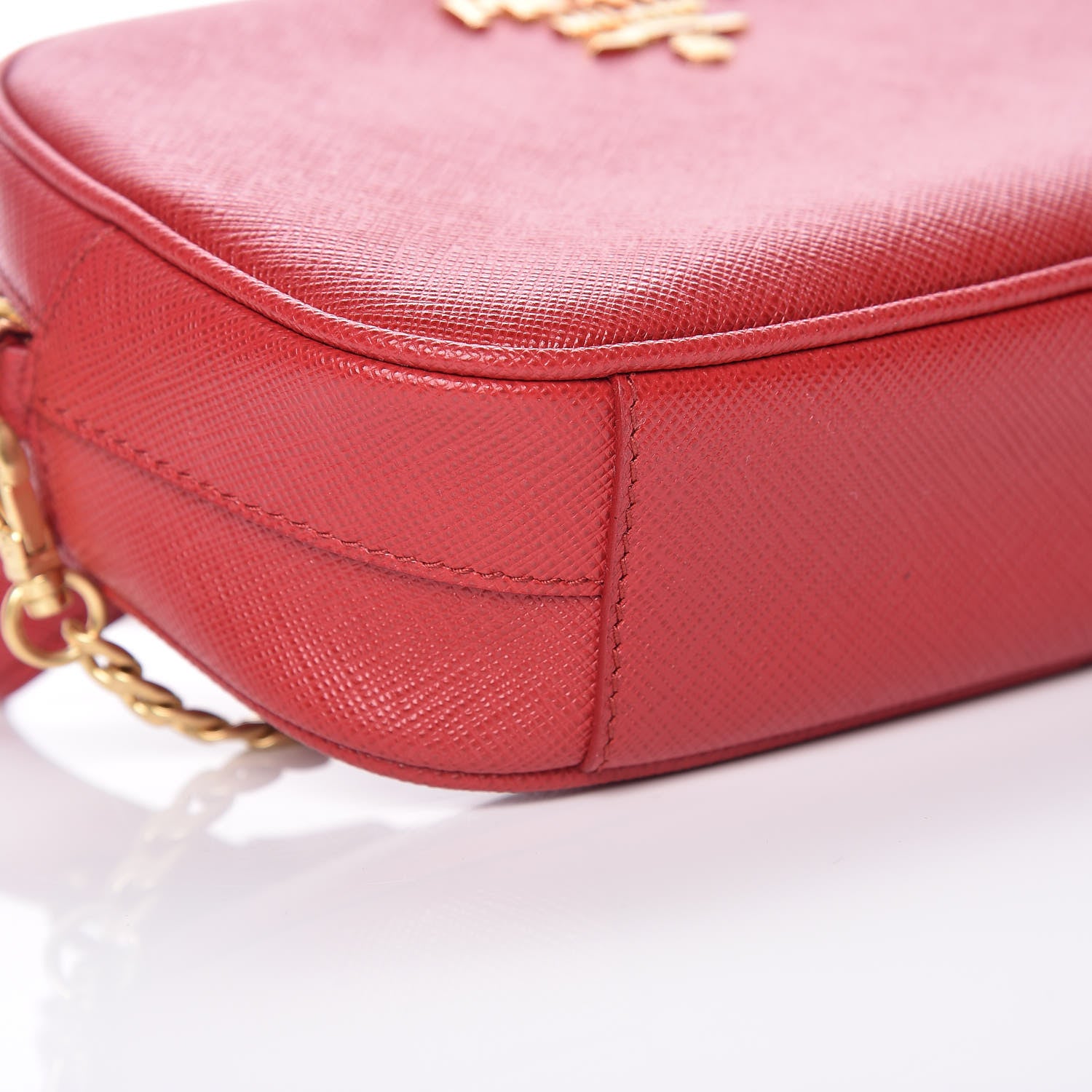 Prada Saffiano Lux Belt Bag Fuoco 9 of 12