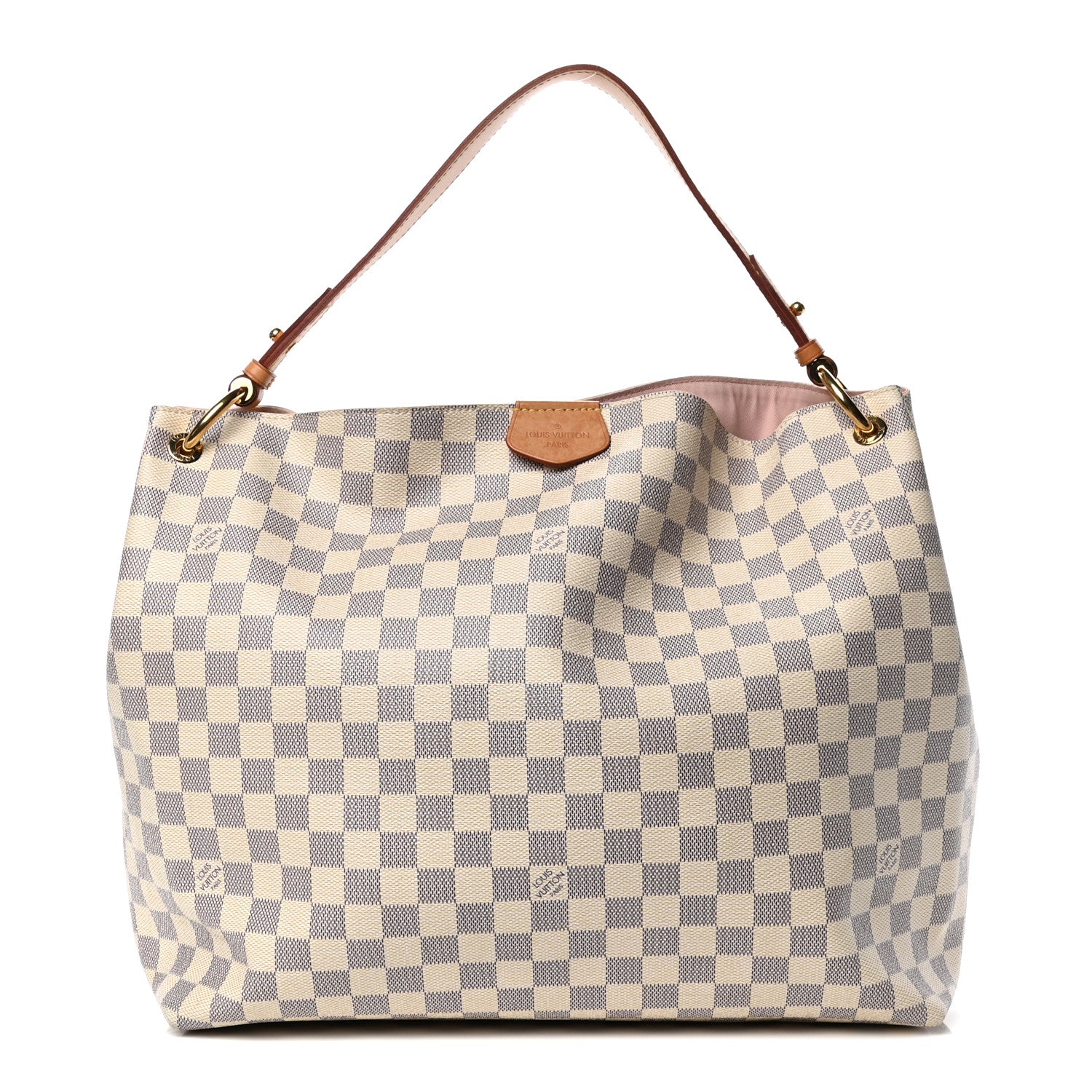 Louis Vuitton Damier Azur Graceful MM Rose Ballerine 1 of 6
