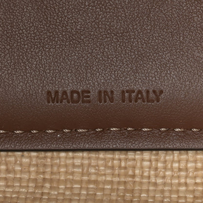 Fendi Paglia Chicco Riso Vitello Grace Logo Embroidered Small Fendi Sunshine Shopper Tote Alchemy Gianduia 7 of 12