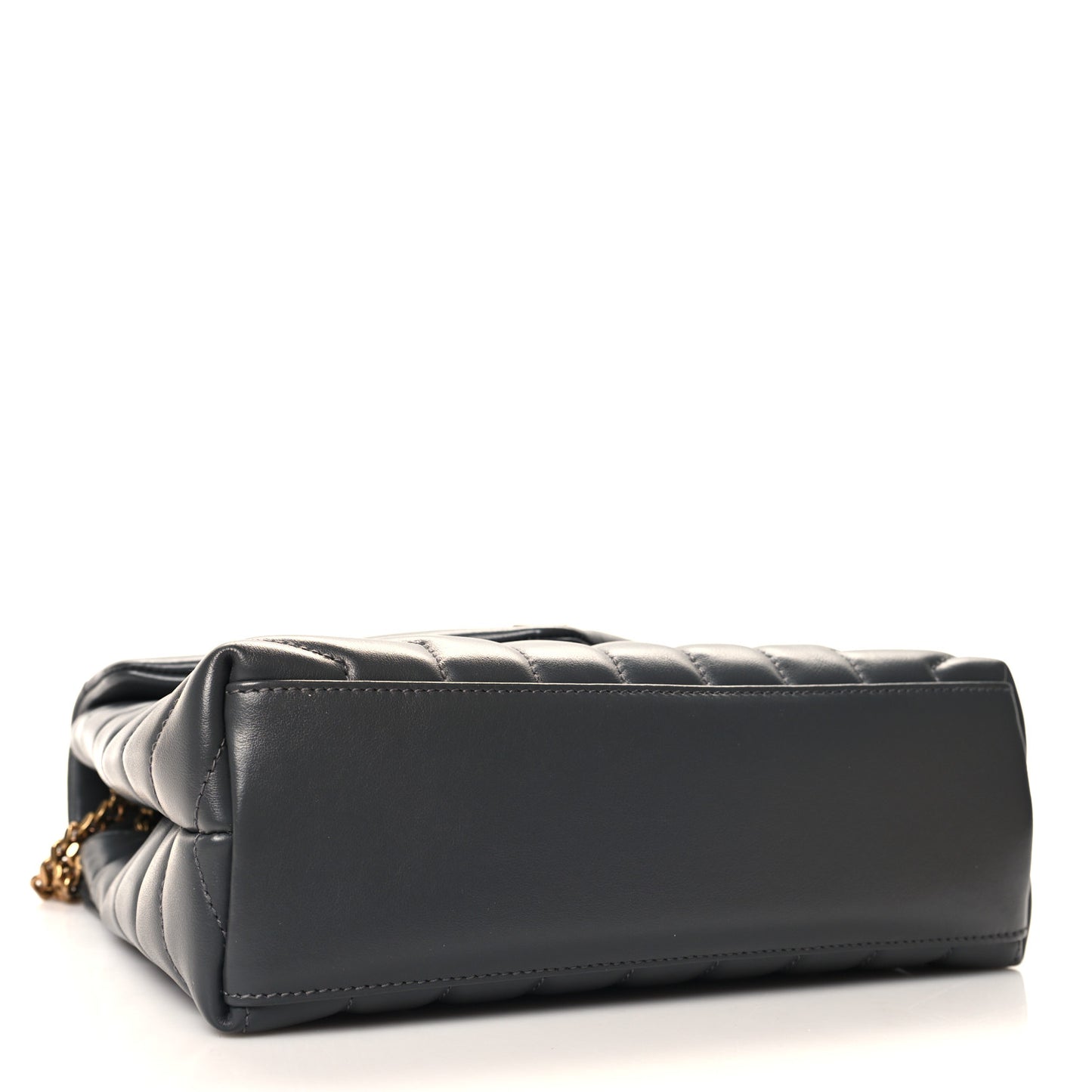 Calfskin Y Quilted Monogram Small Loulou Chain Satchel Storm