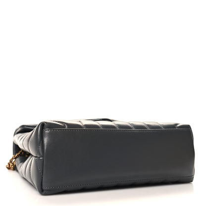 Saint Laurent Calfskin Y Quilted Monogram Small Loulou Chain Satchel Storm 4 of 10