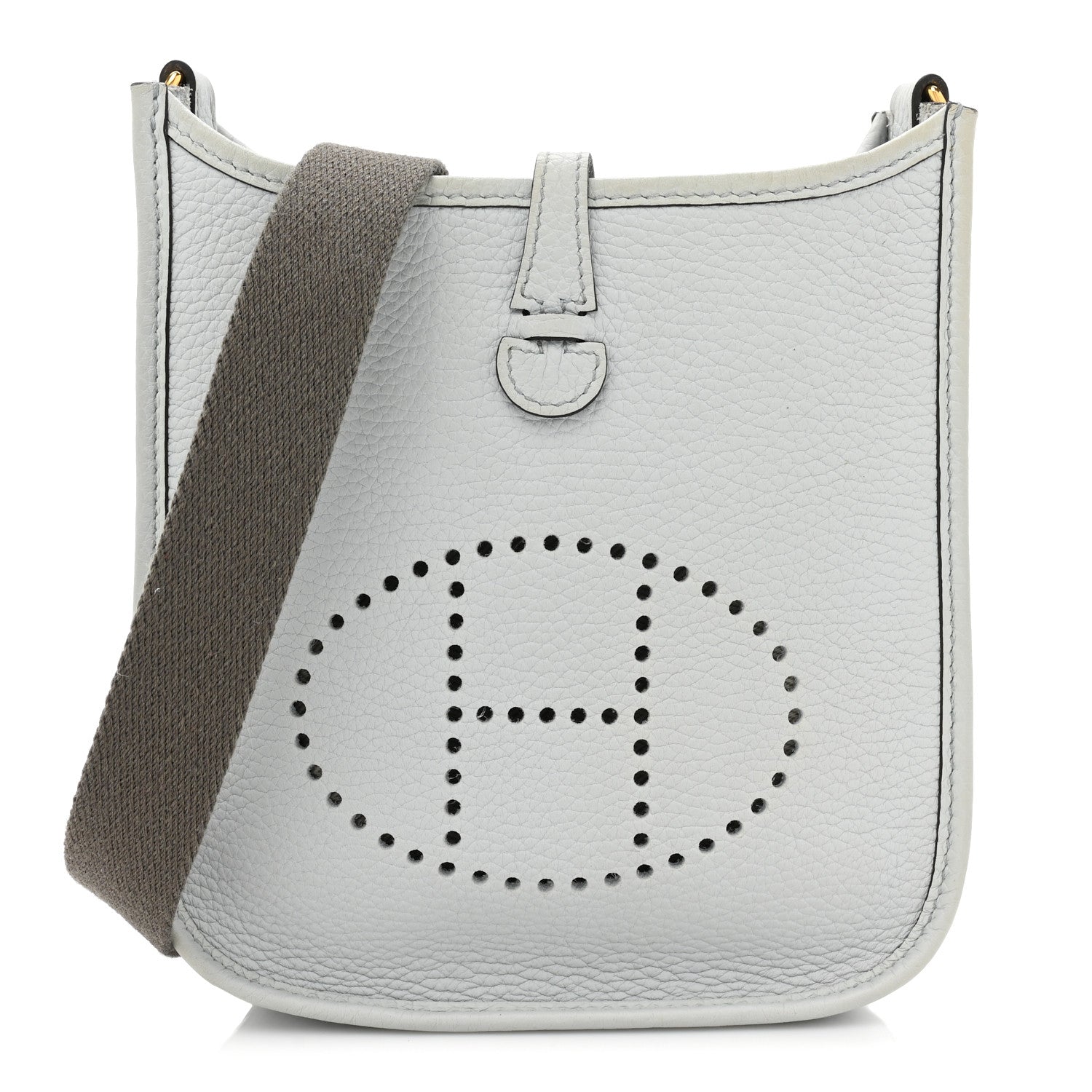 Hermes Taurillon Clemence Amazone Evelyne TPM Bleu Pale Etain 1 of 10