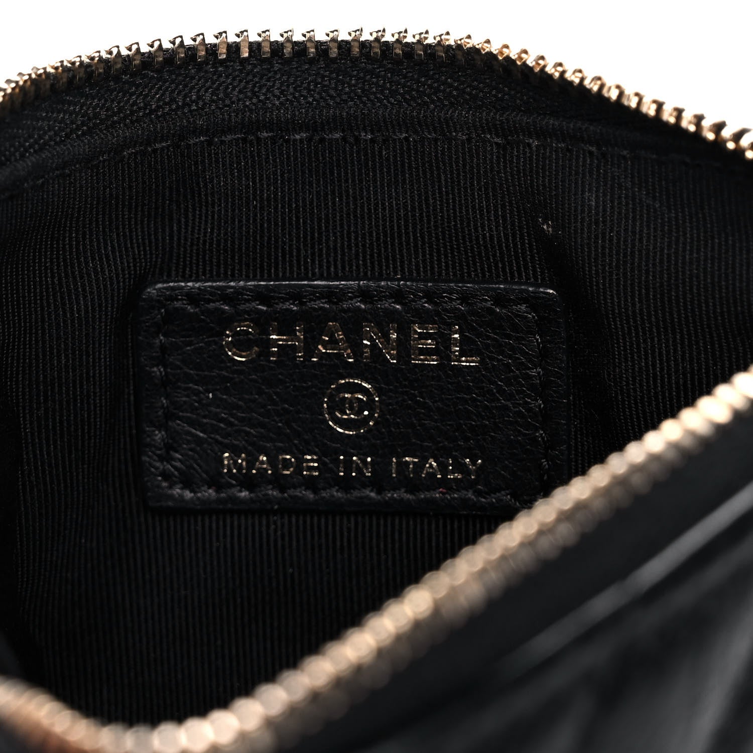 Chanel Crumpled Calfskin Chevron Quilted Small Cosmetic Case Black 6 of 11
