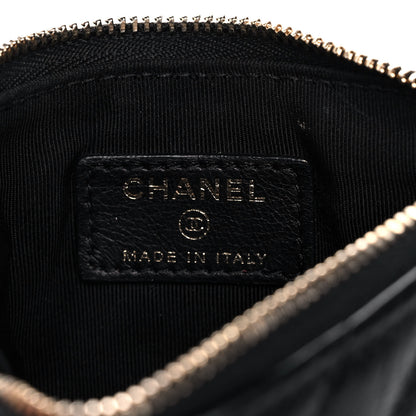 Chanel Crumpled Calfskin Chevron Quilted Small Cosmetic Case Black 6 of 11