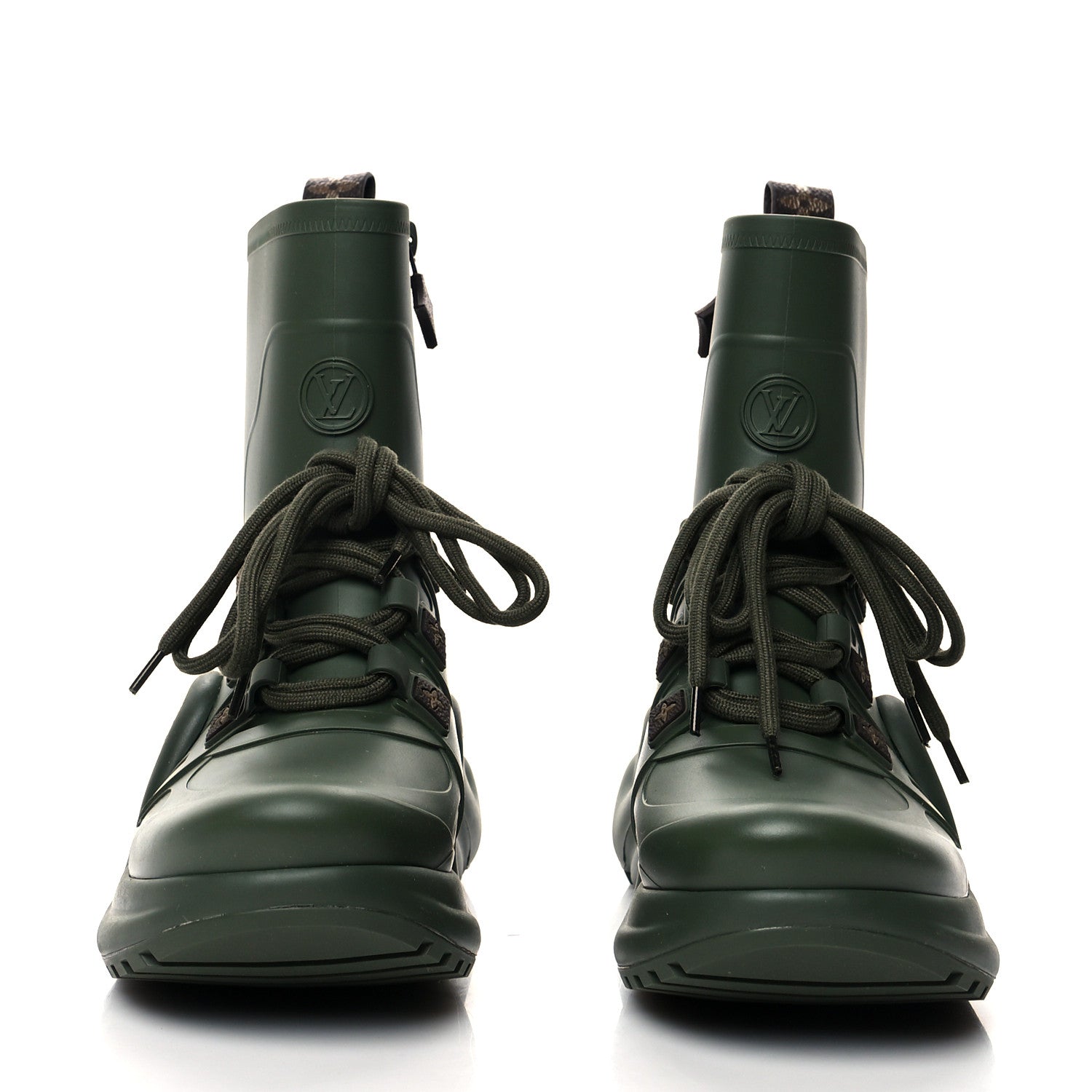 Louis Vuitton Mat Rubber Monogram LV Archlight Sneaker Boots 37 Kaki 2 of 9