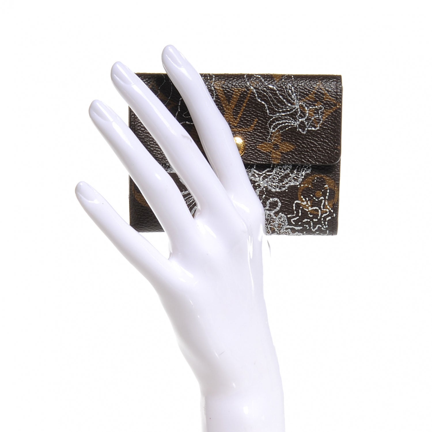 Louis Vuitton Monogram Dentelle Ludlow Wallet Silver 2 of 7