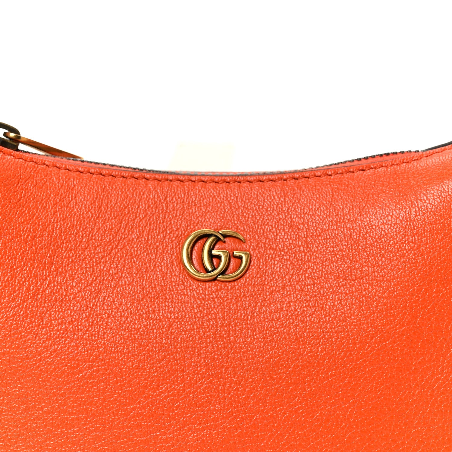 Gucci Goatskin Mini Aphrodite Shoulder Bag Orange 8 of 10