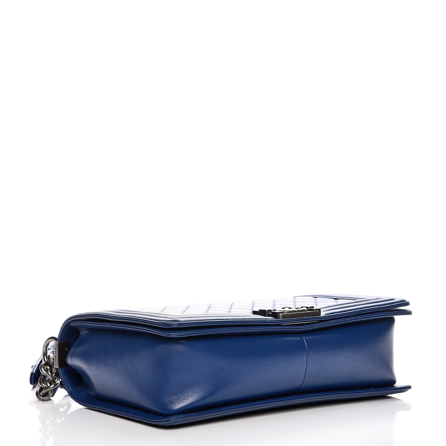 Chanel Lambskin Quilted New Medium Boy Flap Dark Blue 4 of 15