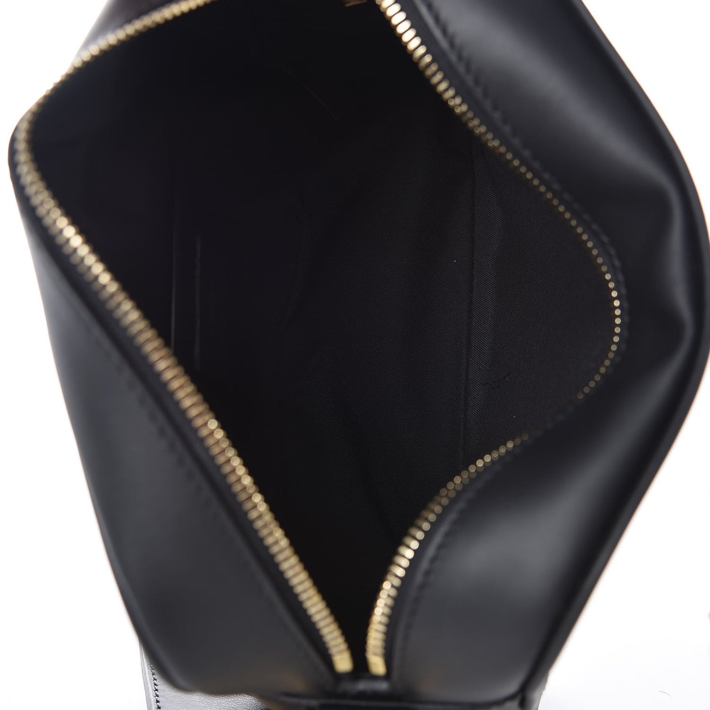 Glazed Fabric Vitello Century F is Fendi FF 1974 Stamp Patch Camera Case Mogano Panna Black