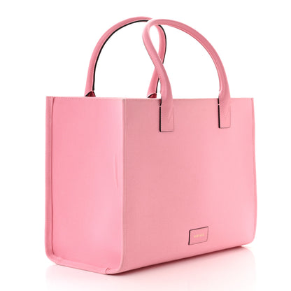 Versace Canvas Suppler Calfskin Cabas GV Signature Tote Pink 3 of 12