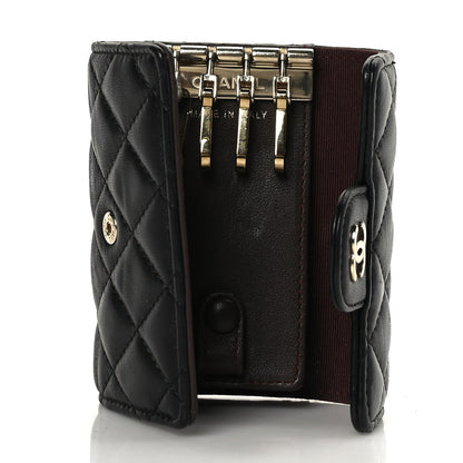 Chanel Lambskin Quilted Classic 4 Key Holder Wallet Black 5 of 8