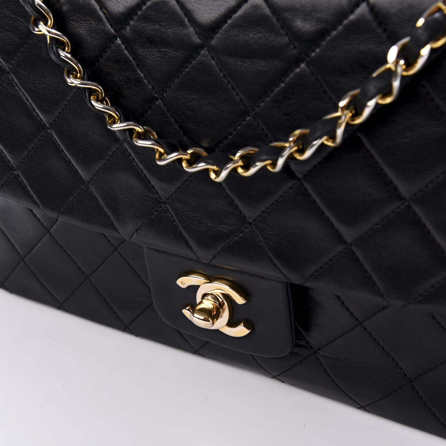 Chanel Lambskin Quilted Medium Single Flap Black 11 of 11