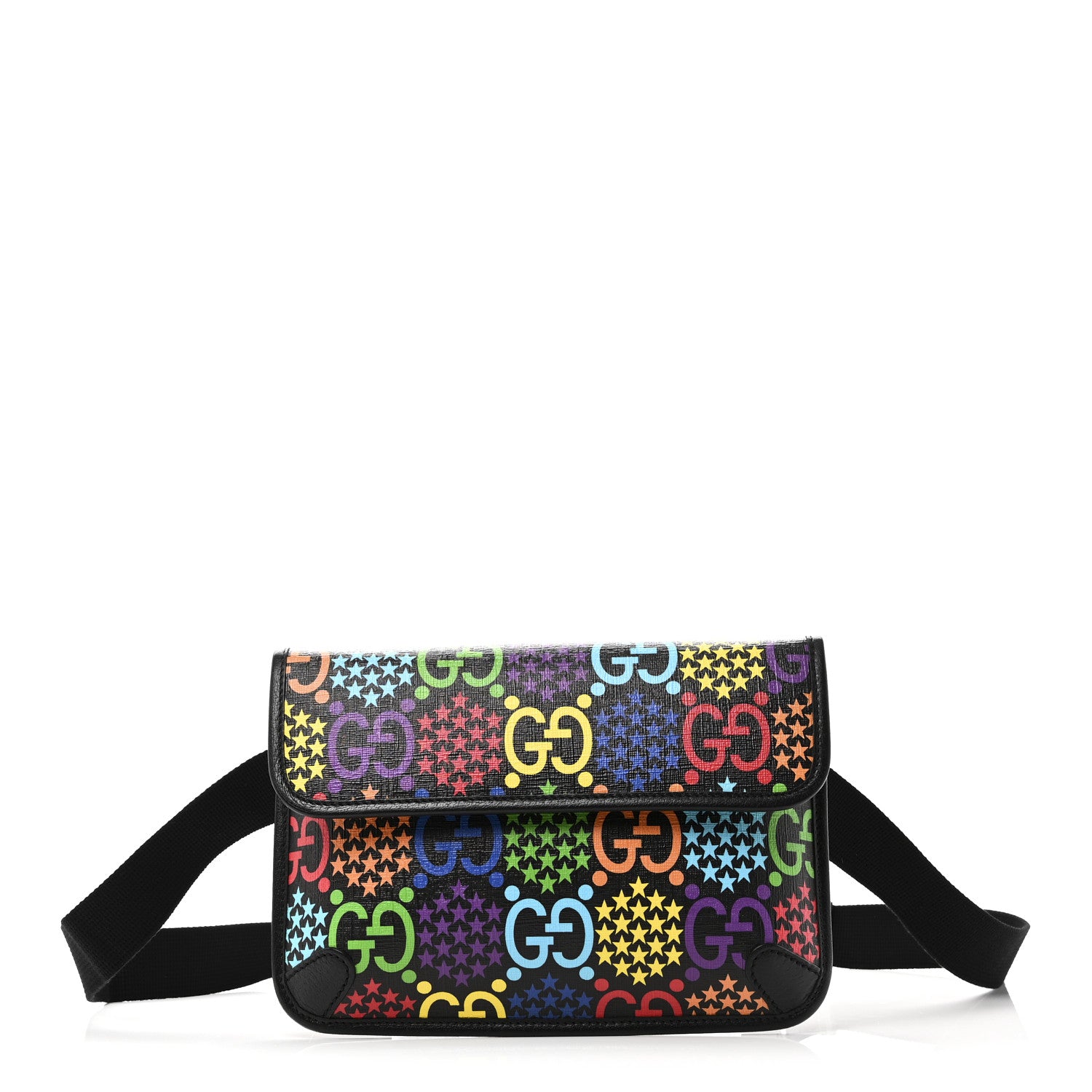 Gucci GG Supreme Monogram Psychedelic Slim Belt Bag Black 1 of 10