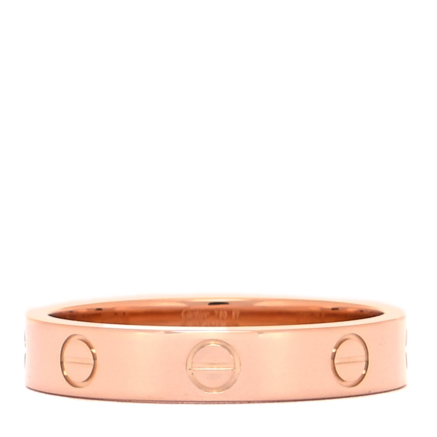 Cartier 18K Pink Gold 4mm LOVE Wedding Band Ring 57 8 1 of 5