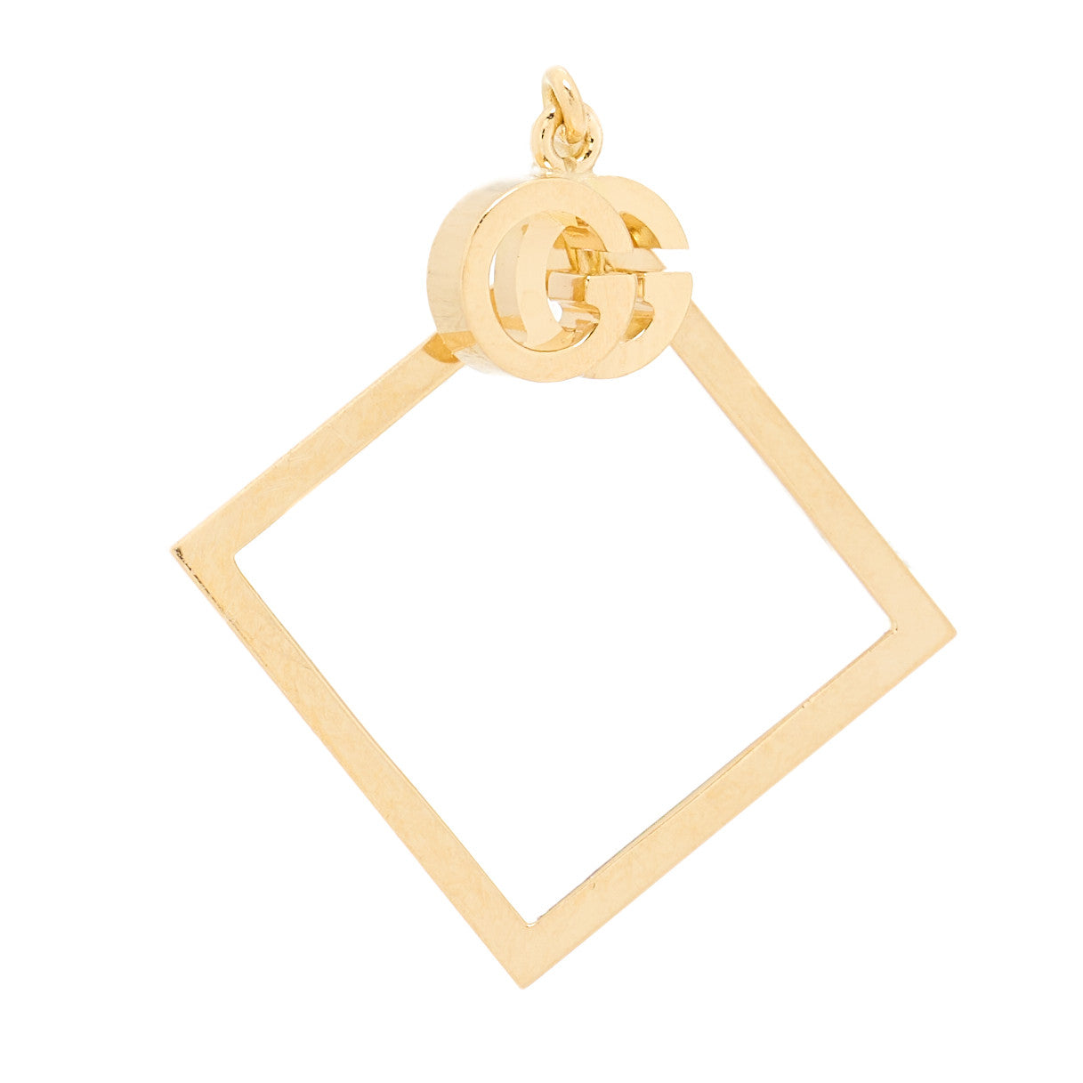 18K Yellow Gold Running G Square Single Earring