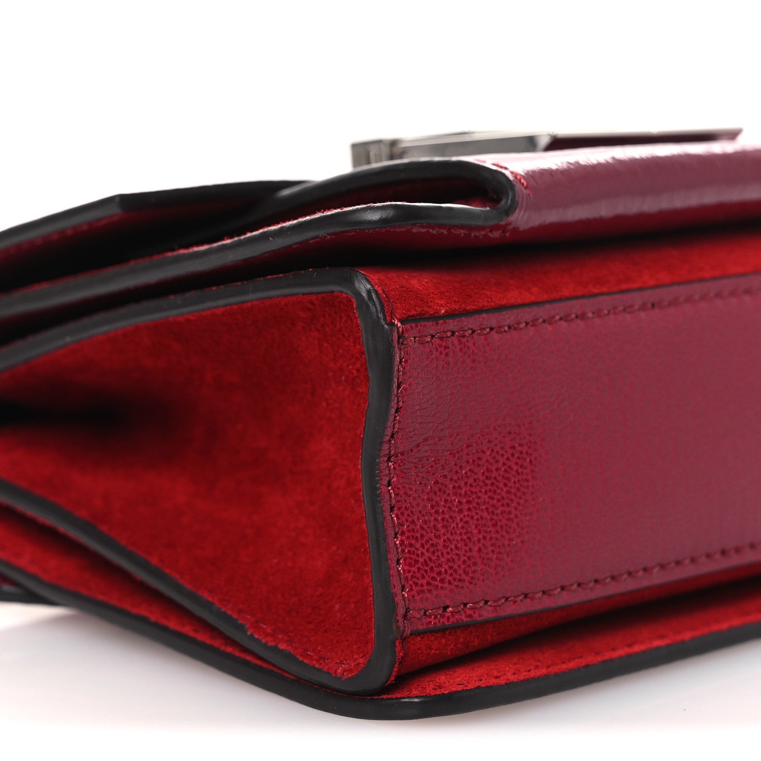 Givenchy Goatskin Mini GV3 Shoulder Bag Cherry Red 8 of 11
