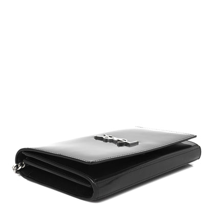 Saint Laurent Patent Calfskin Monogram Kate Wallet On Chain Black 4 of 9