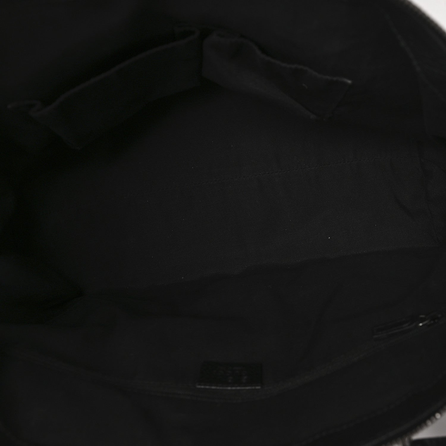 Gucci Nylon Monogram Medium GG Charm Dome Satchel Black 5 of 11