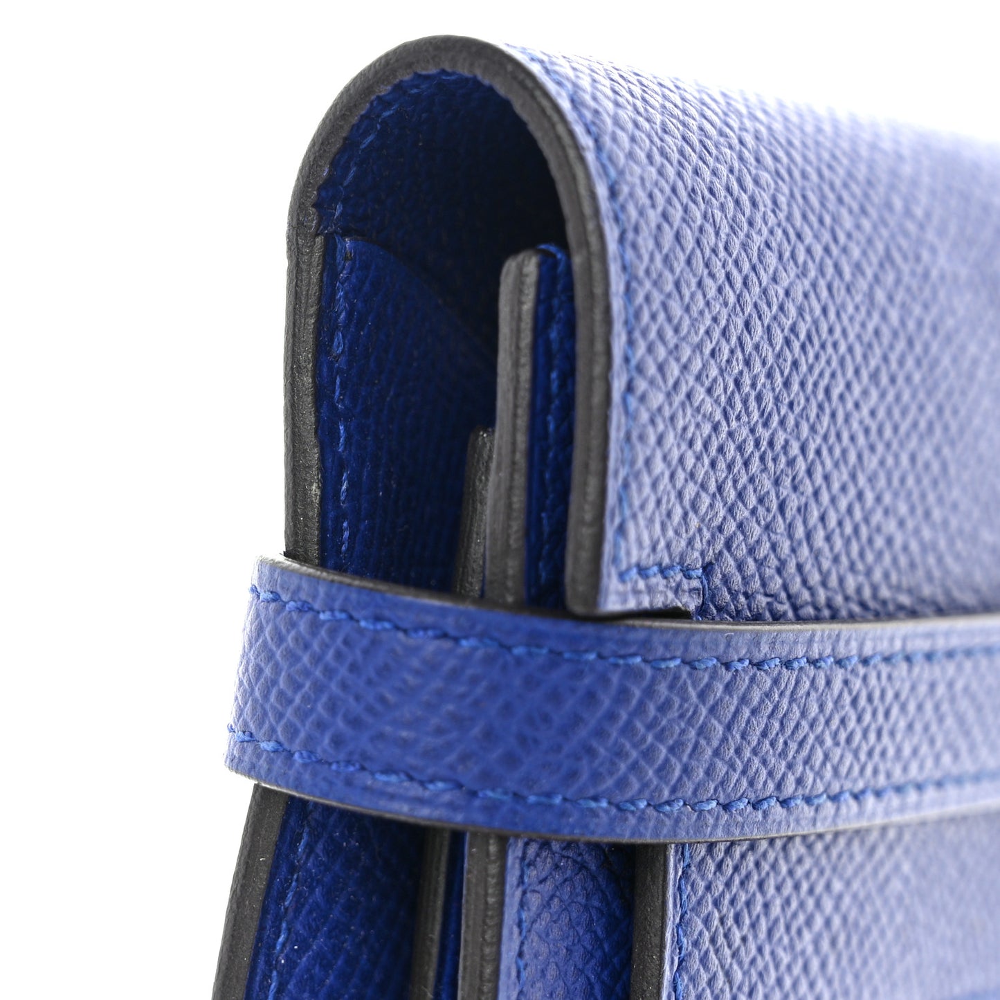 Epsom Kelly Longue Wallet Bleu Electrique