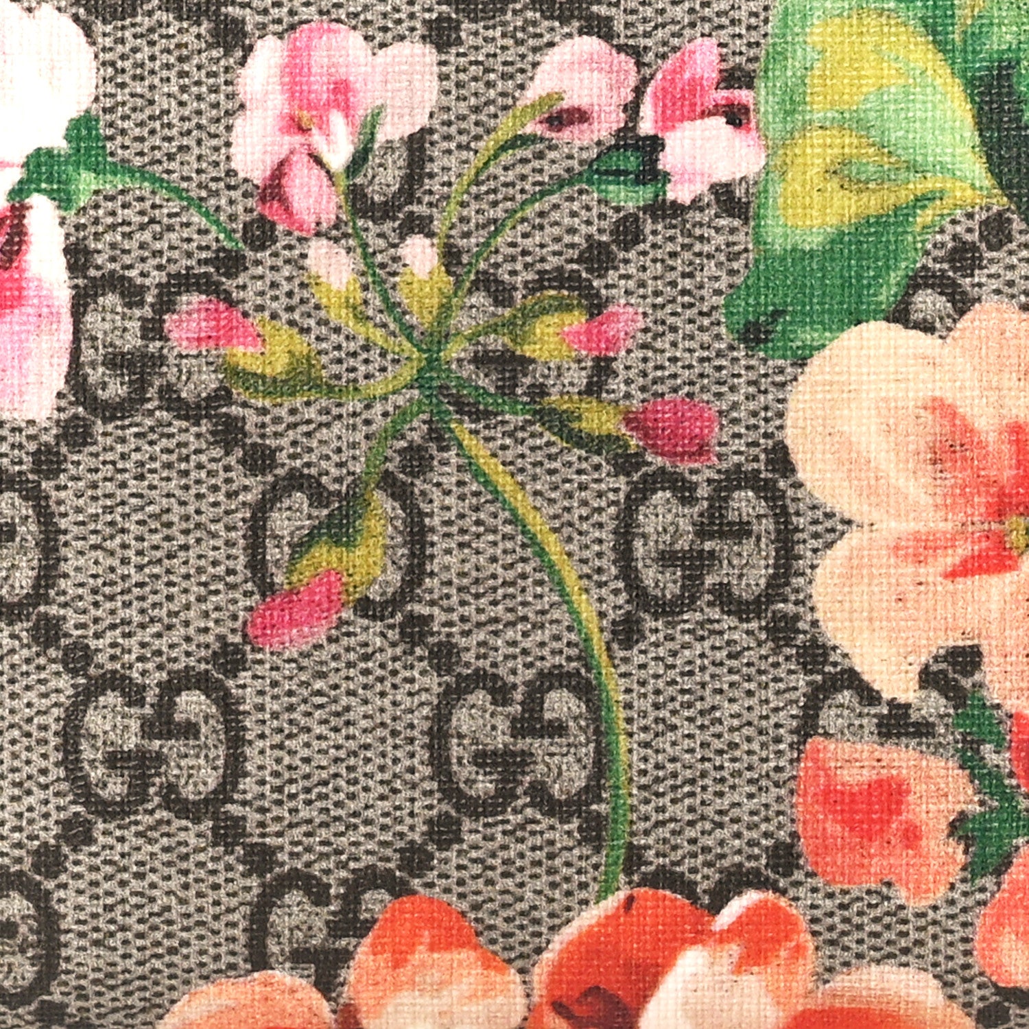 Gucci GG Supreme Monogram Blooms Zip Around Wallet Beige Multicolor Dry Rose 7 of 11