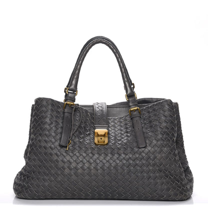 Bottega Veneta Nappa Intrecciato Roma Tote Ferro Gray 1 of 9