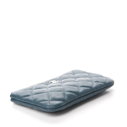 Chanel Caviar Quilted Small Cosmetic Case Dark Turquoise 4 of 8