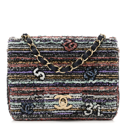 Chanel Mixed Fibers Sequin Quilted Mini Flap Multicolor 1 of 10