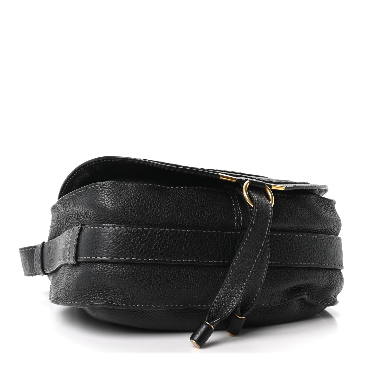 Chloe Grained Calfskin Medium Marcie Saddle Bag Black 4 of 10