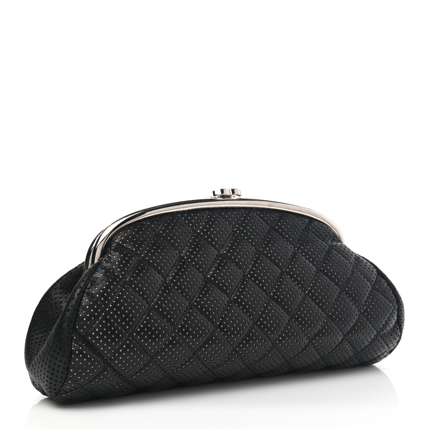 Chanel Lambskin Perforated Timeless Clutch Black 6 of 16