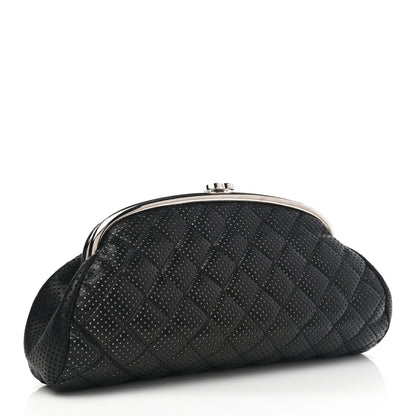Chanel Lambskin Perforated Timeless Clutch Black 6 of 16