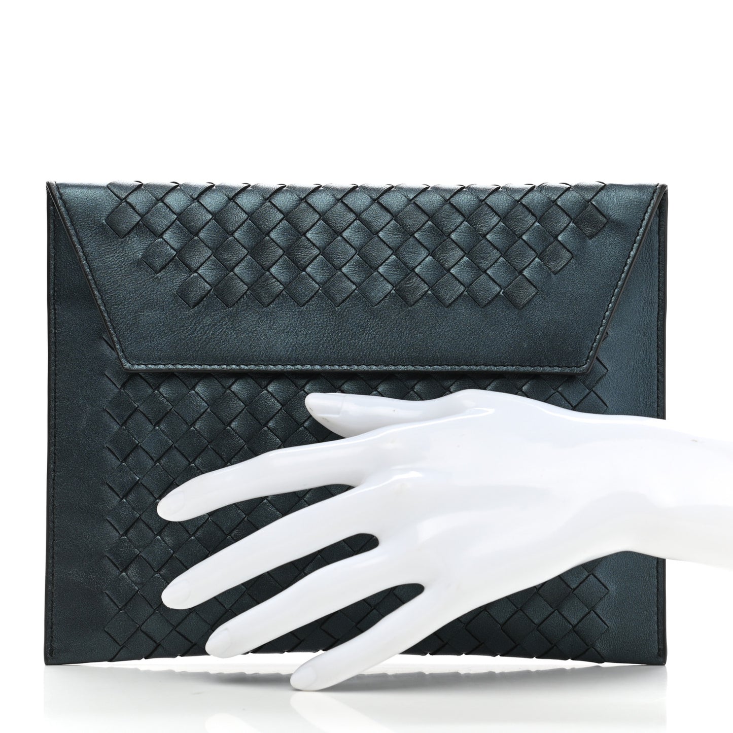 Metallic Nappa Intrecciato Pouch Set Multicolor
