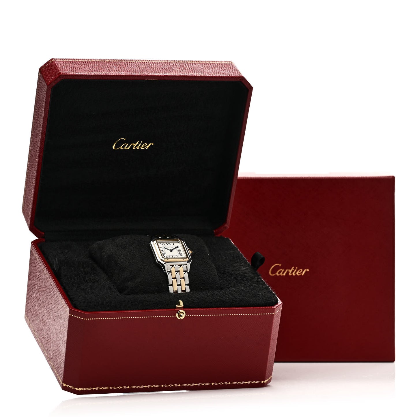 Stainless Steel 18K Yellow Gold 27mm Panthere Quartz Watch