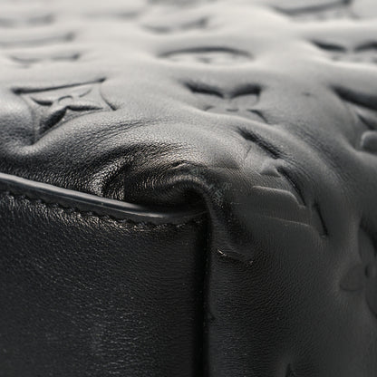 Louis Vuitton Lambskin Embossed Monogram Coussin Hobo MM Black 11 of 12