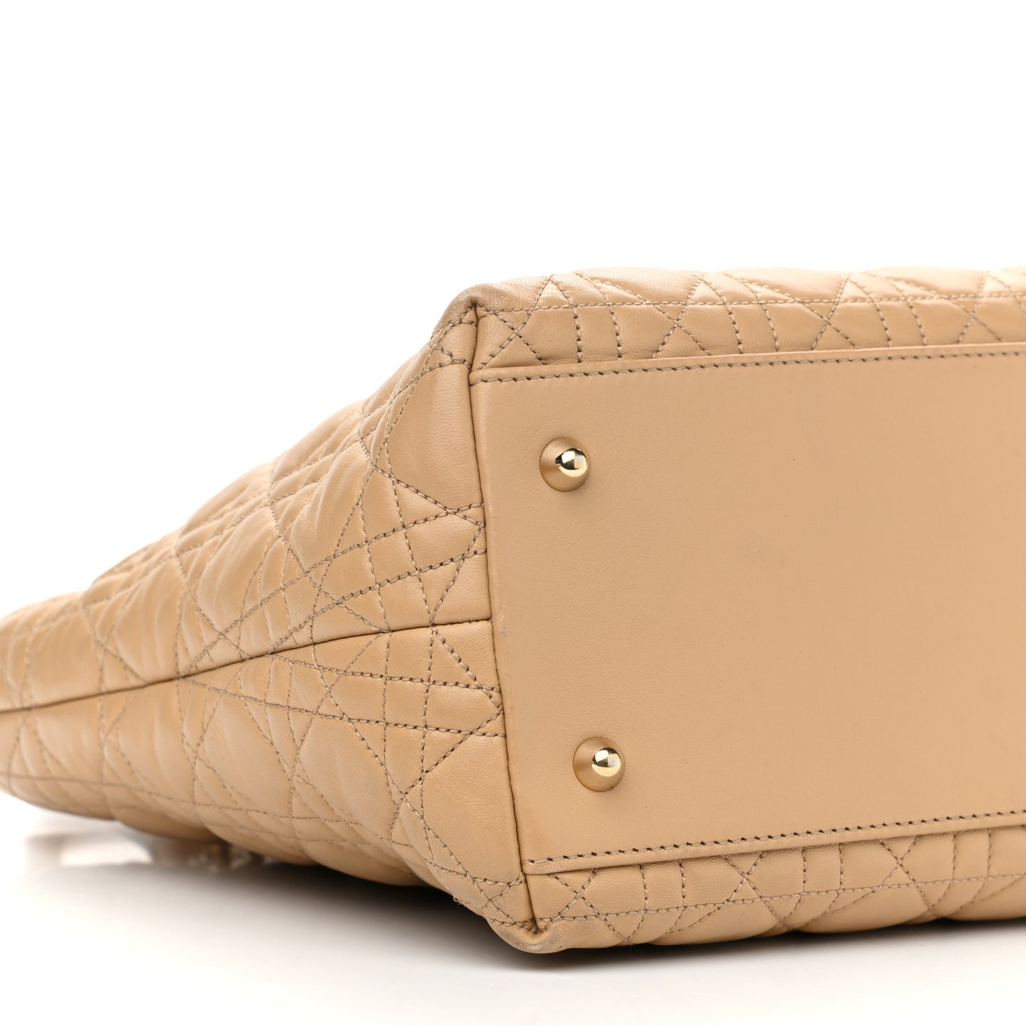 Lambskin Cannage Small Soft Lady Dior Beige